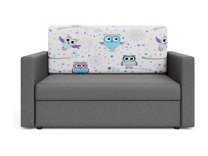 BEDANTE SOFA AMERYKANKA HEVEN 120 BIRDS + Sawana 21 Grau mit Stauraum Bettkasten Wohnzimmersofa Couch Sofa Bettsofa Bettkasten Bettcouch