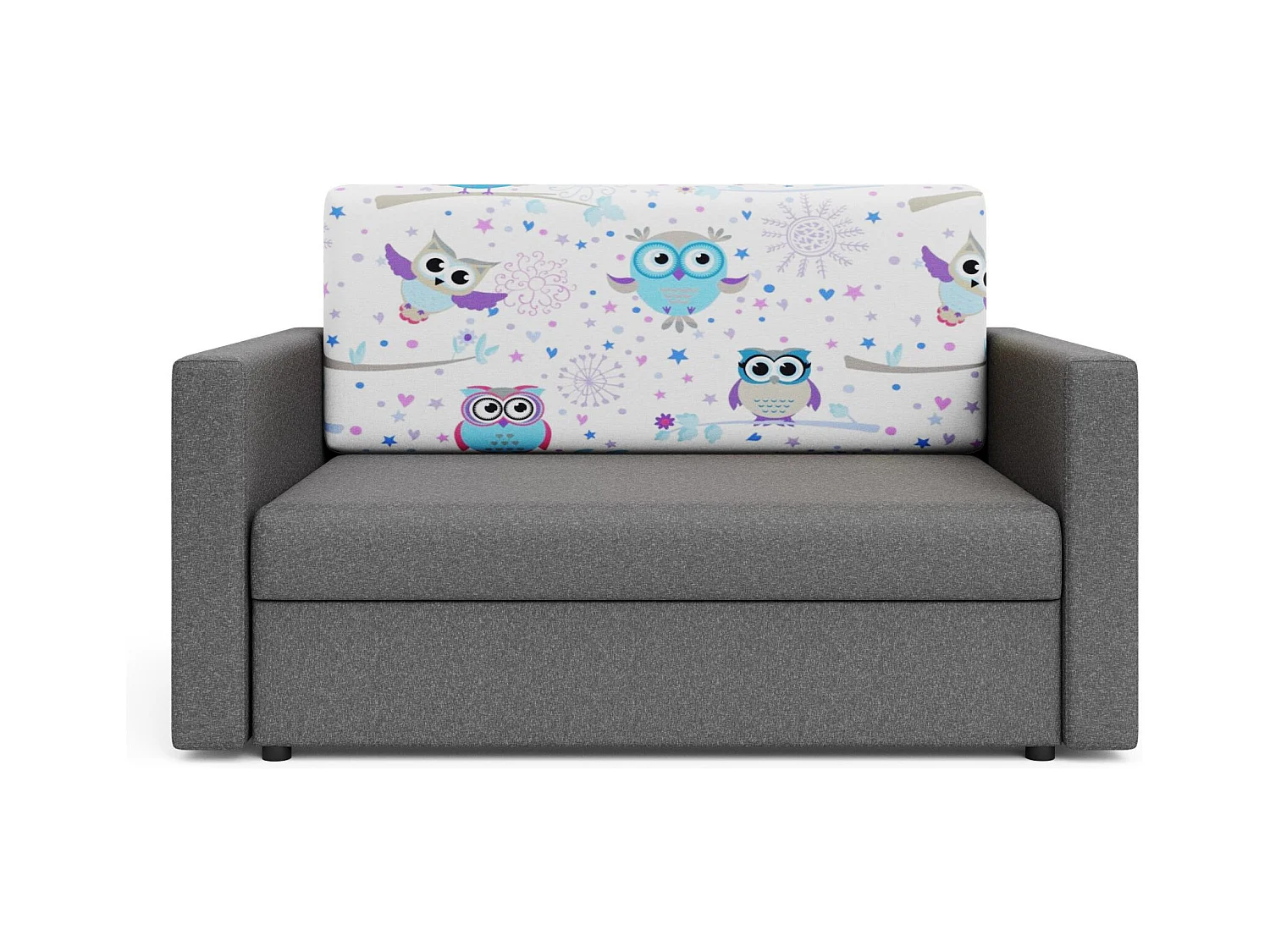 BEDANTE SOFA AMERYKANKA HEVEN 120 BIRDS + Sawana 21 Grau mit Stauraum Bettkasten Wohnzimmersofa Couch Sofa Bettsofa Bettkasten Bettcouch