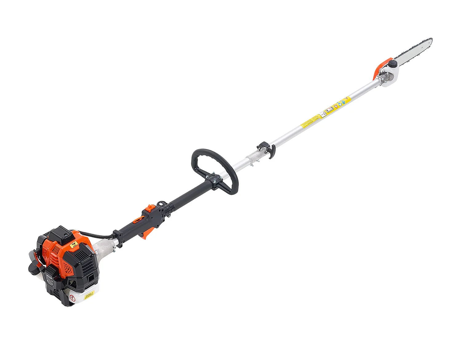 Élagueuse Thermique SucceBuy sur Perche à 2 Temps, 25 cc, Élagueuse sans Fil à Essence, avec Perche Extensible 2,12-3,62 m, Guide-chaîne 30,5 cm