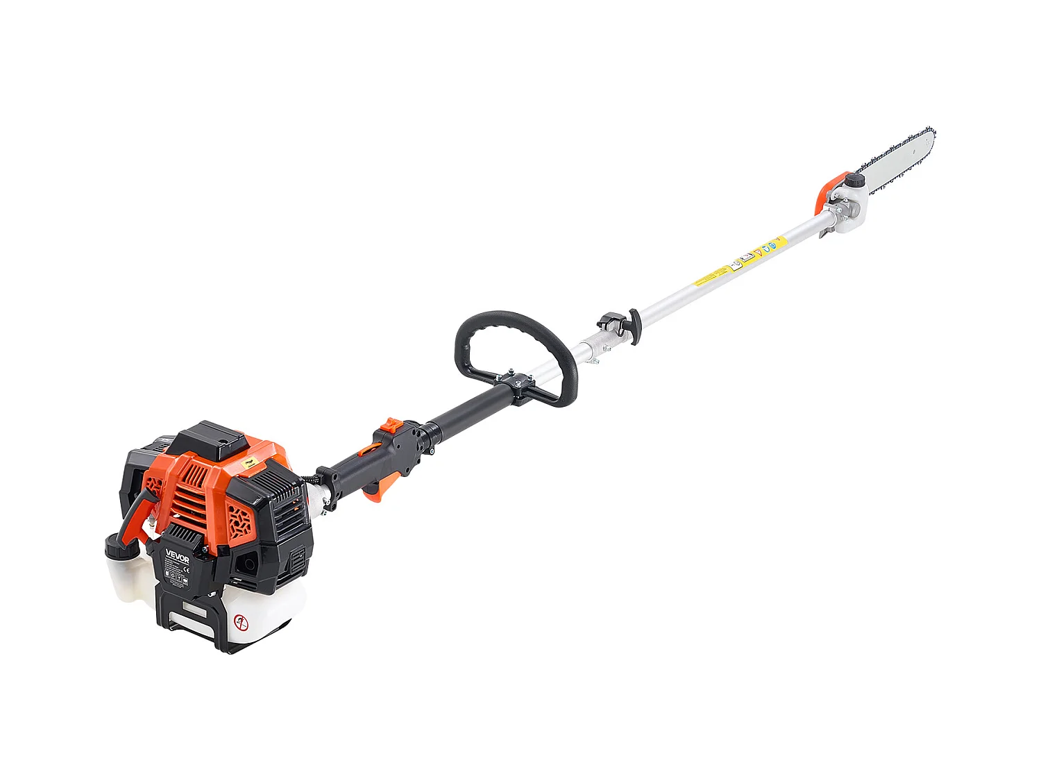 Élagueuse Thermique SucceBuy sur Perche à 2 Temps, 52 cc, Élagueuse sans Fil à Essence, avec Perche Extensible 2,2 m-2,94 m, Guide-chaîne 35,6 cm