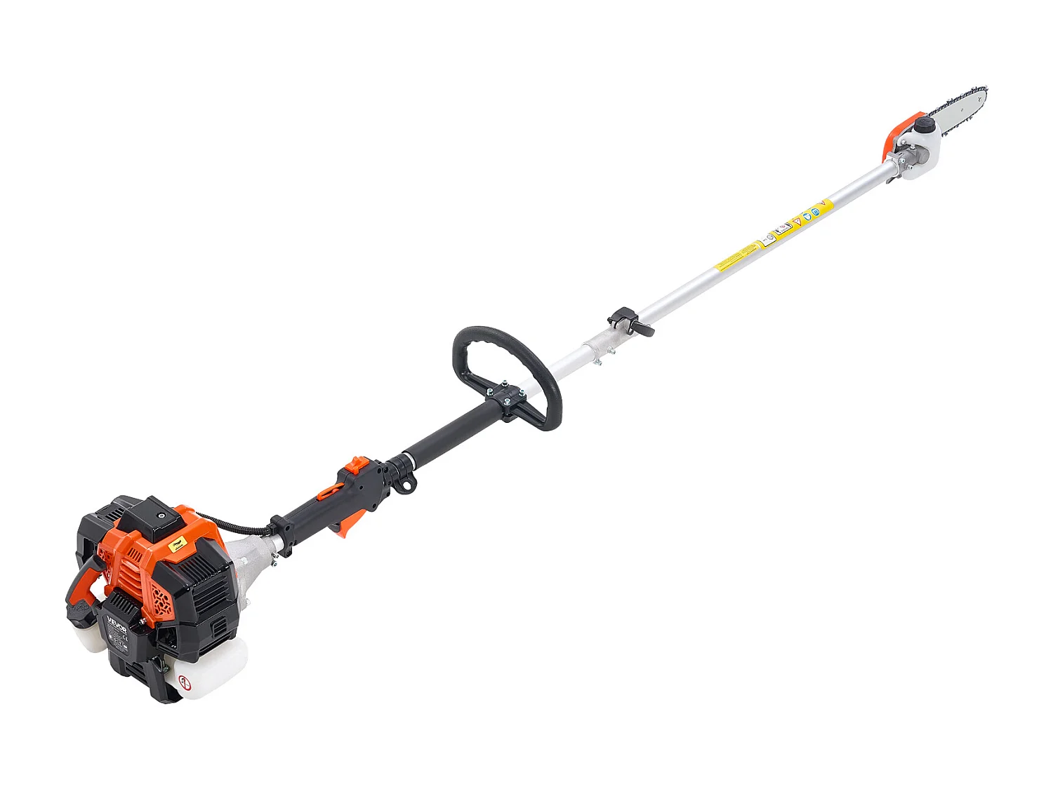 Élagueuse Thermique SucceBuy sur Perche à 2 Temps, 33 cc, Élagueuse sans Fil à Essence, avec Perche Extensible 2,04-3,54 m, Guide-chaîne 20,3 cm