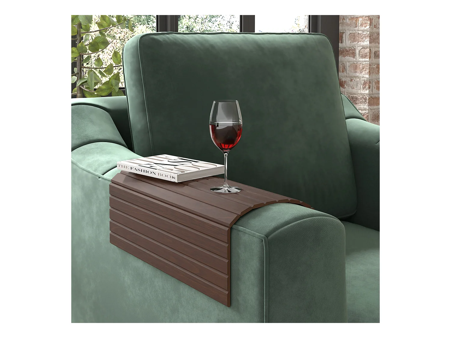 Tablette en bois pour canapé 44 cm