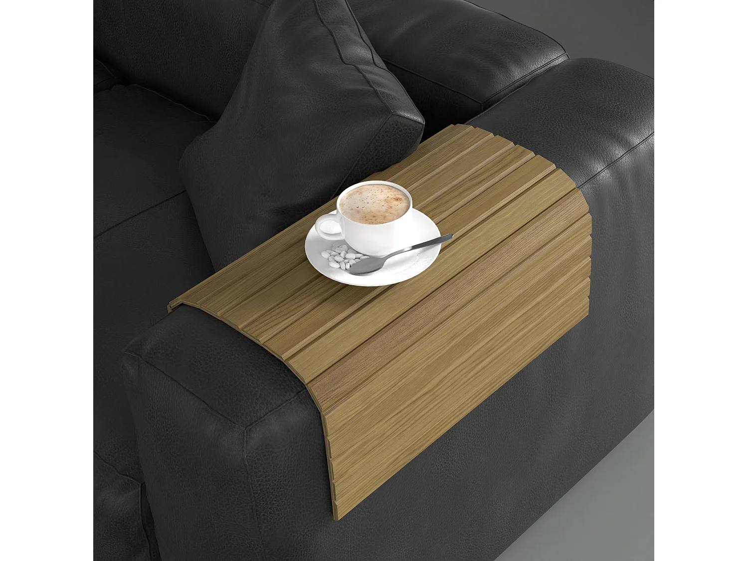 Tablette en bois pour canapé 44 cm