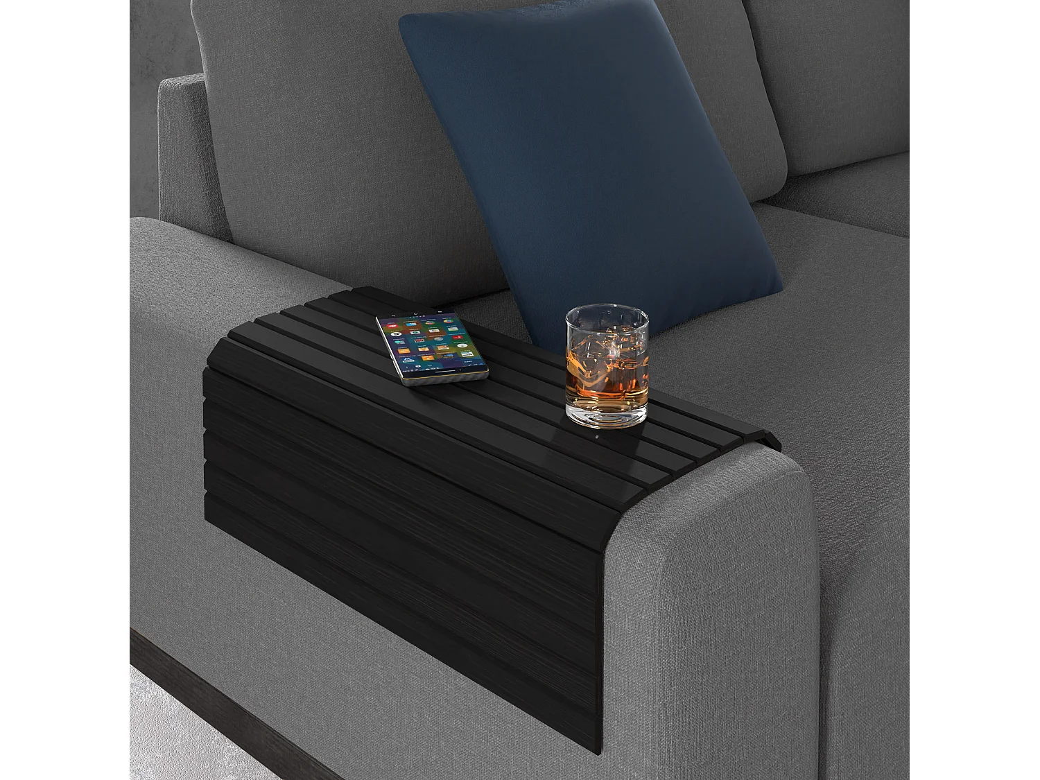 Tablette en bois pour canapé 44 cm