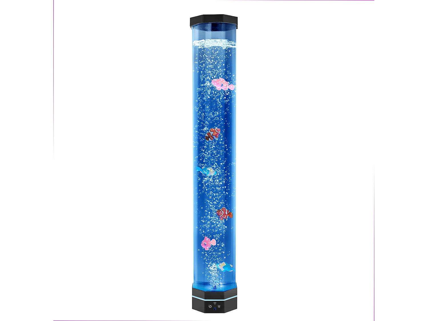 Bubbellamp SucceBuy met 6 Zwevende Vissen, 80 cm, 16 Kleurveranderende Lichteffecten, Sfeerlamp voor Slaapkamer, Woonkamer