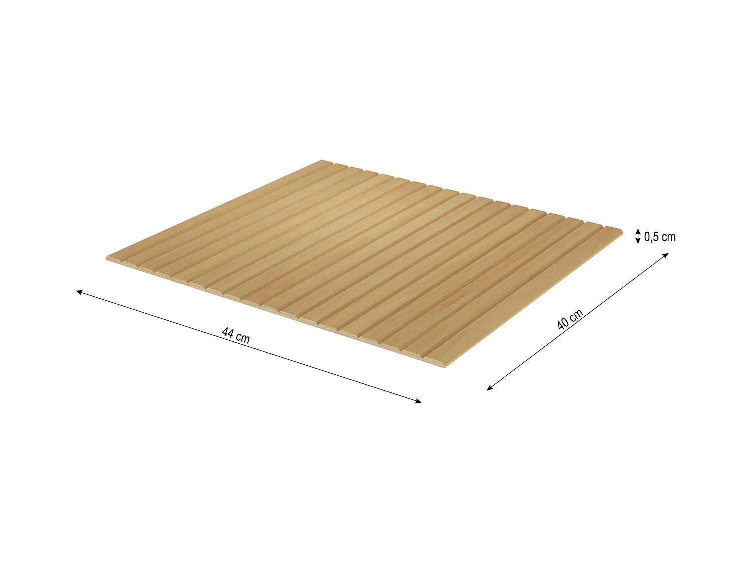 Holzablage für Sofa 44 cm