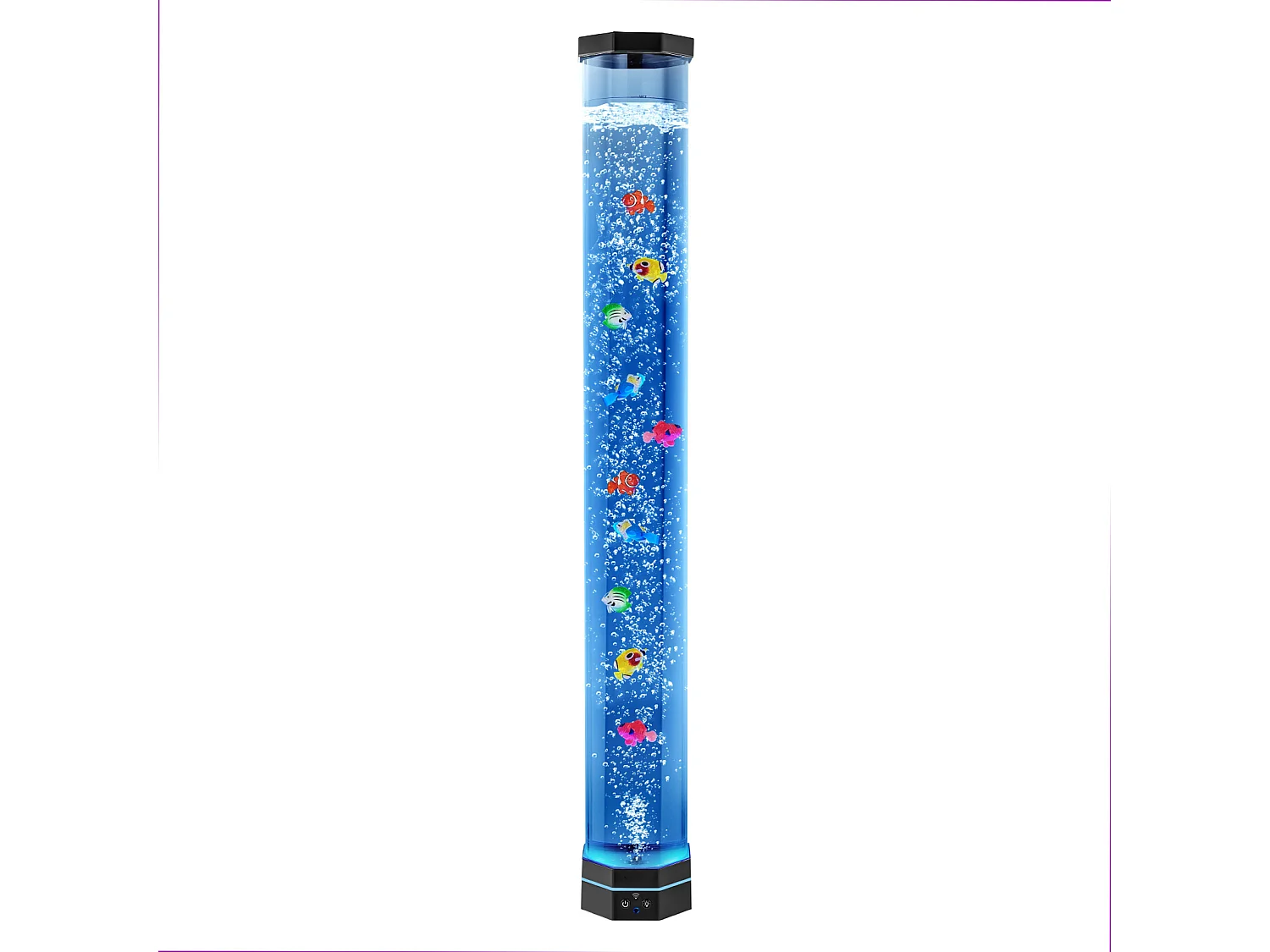 Lampe à Bulles SucceBuy avec 10 Poissons Flottants, 1 m, 16 Effets de Lumières Changeantes de Couleur, Lampe Ambiance pour Chambre à Coucher, Salon