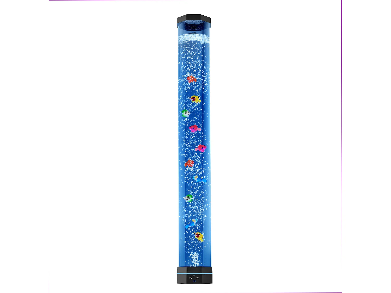 Lampe à Bulles SucceBuy avec 10 Poissons Flottants, 1 m, 16 Effets de Lumières Changeantes de Couleur, Lampe Ambiance pour Chambre à Coucher, Salon