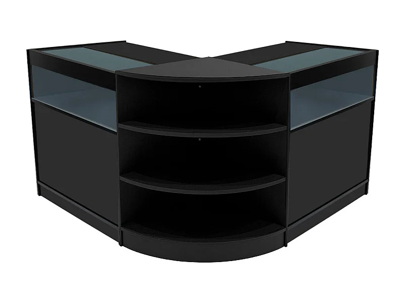 Conjunto de BalcÃµes Comerciais com Luz LED "THESEUS" LM60+ 2x B900 â€“ cor Preto