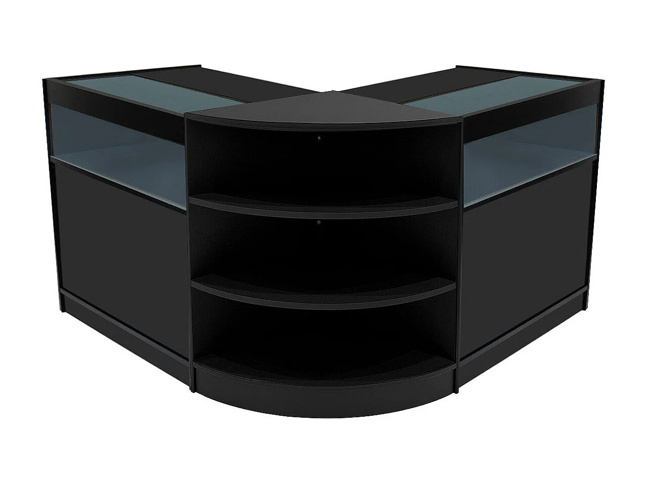 Conjunto de BalcÃµes Comerciais com Luz LED "THESEUS" LM60+ 2x B900 â€“ cor Preto