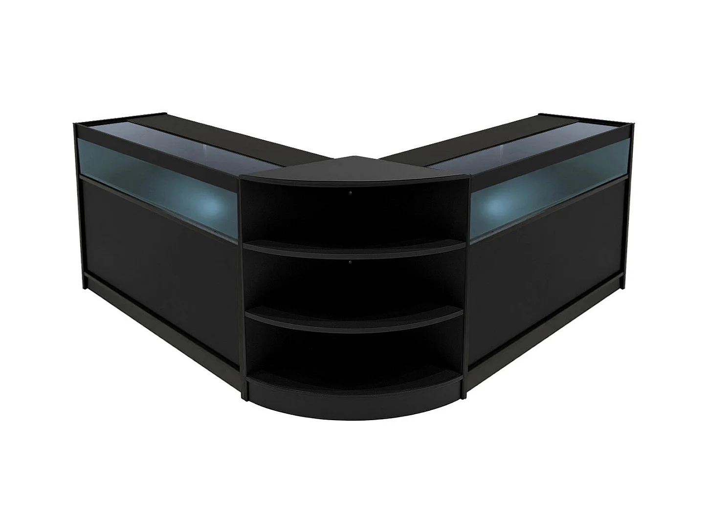 Comptoirs de Vente à LED Ensemble Theseus - Noir LM60, 2 x B1200