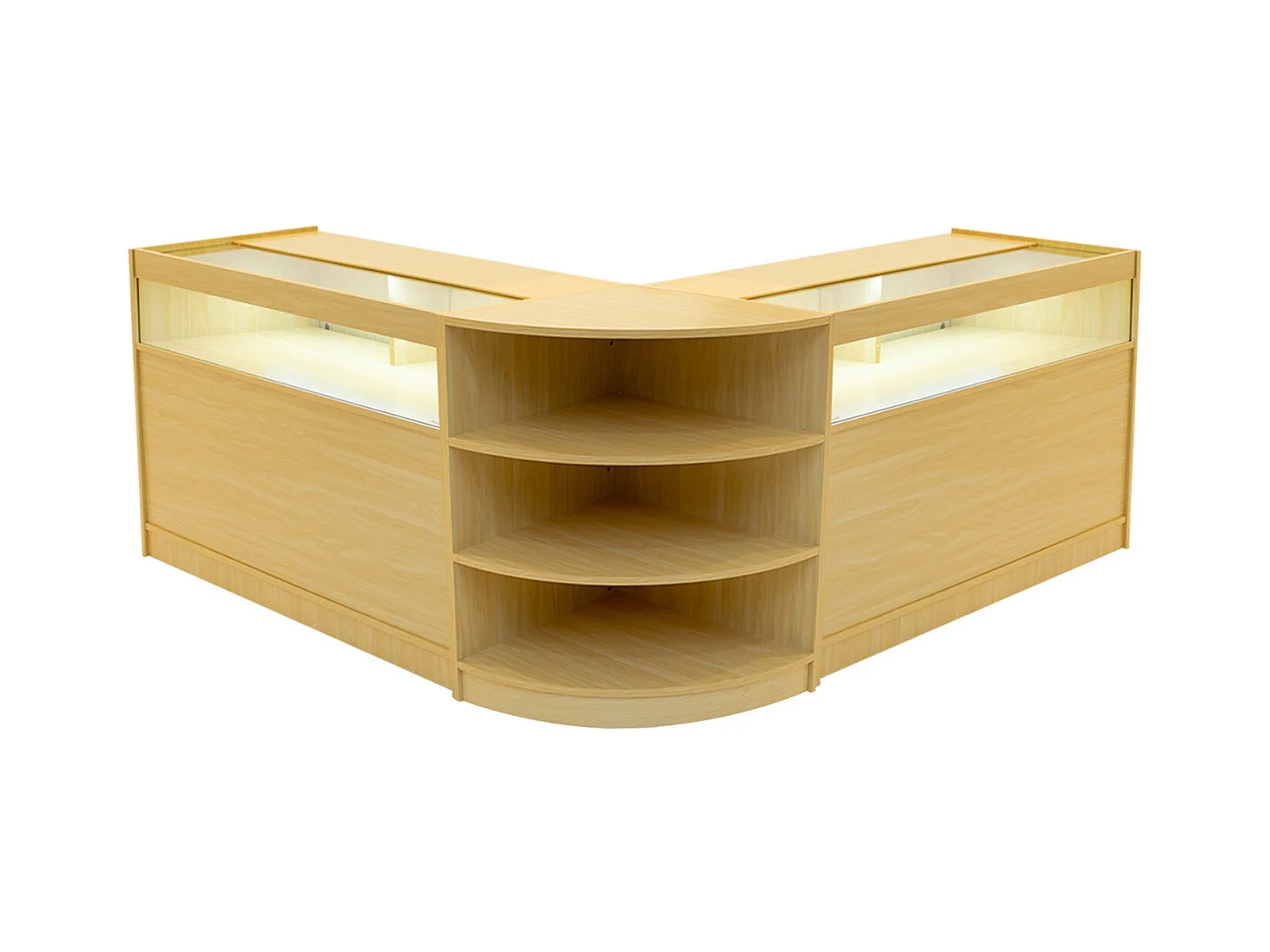 Comptoirs de Vente à LED Ensemble Theseus - Érable LM60, 2 x B1200