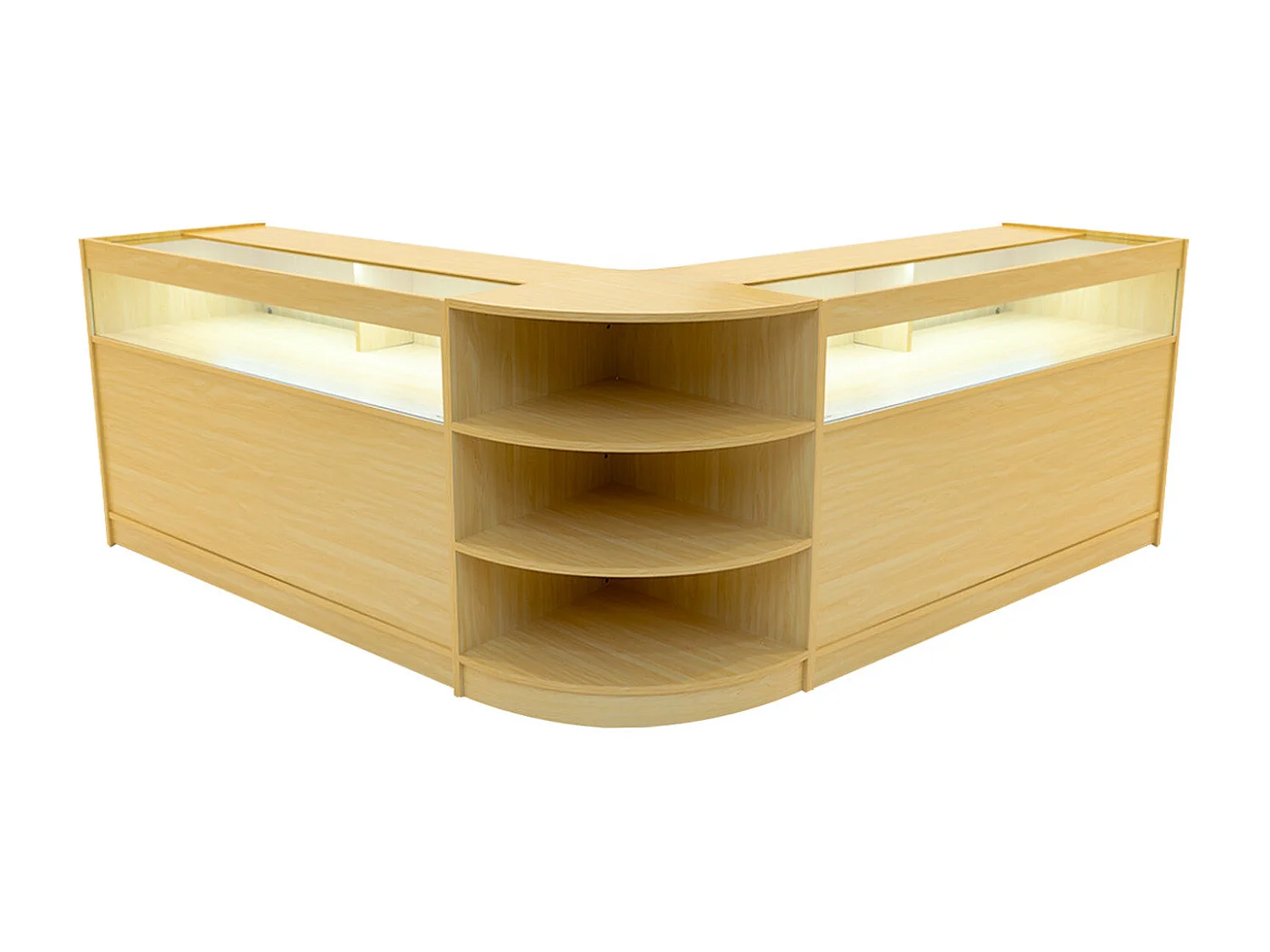 Theseus LED Winkel Toonbank Set LM60 & 2 x B1500 - Esdoorn