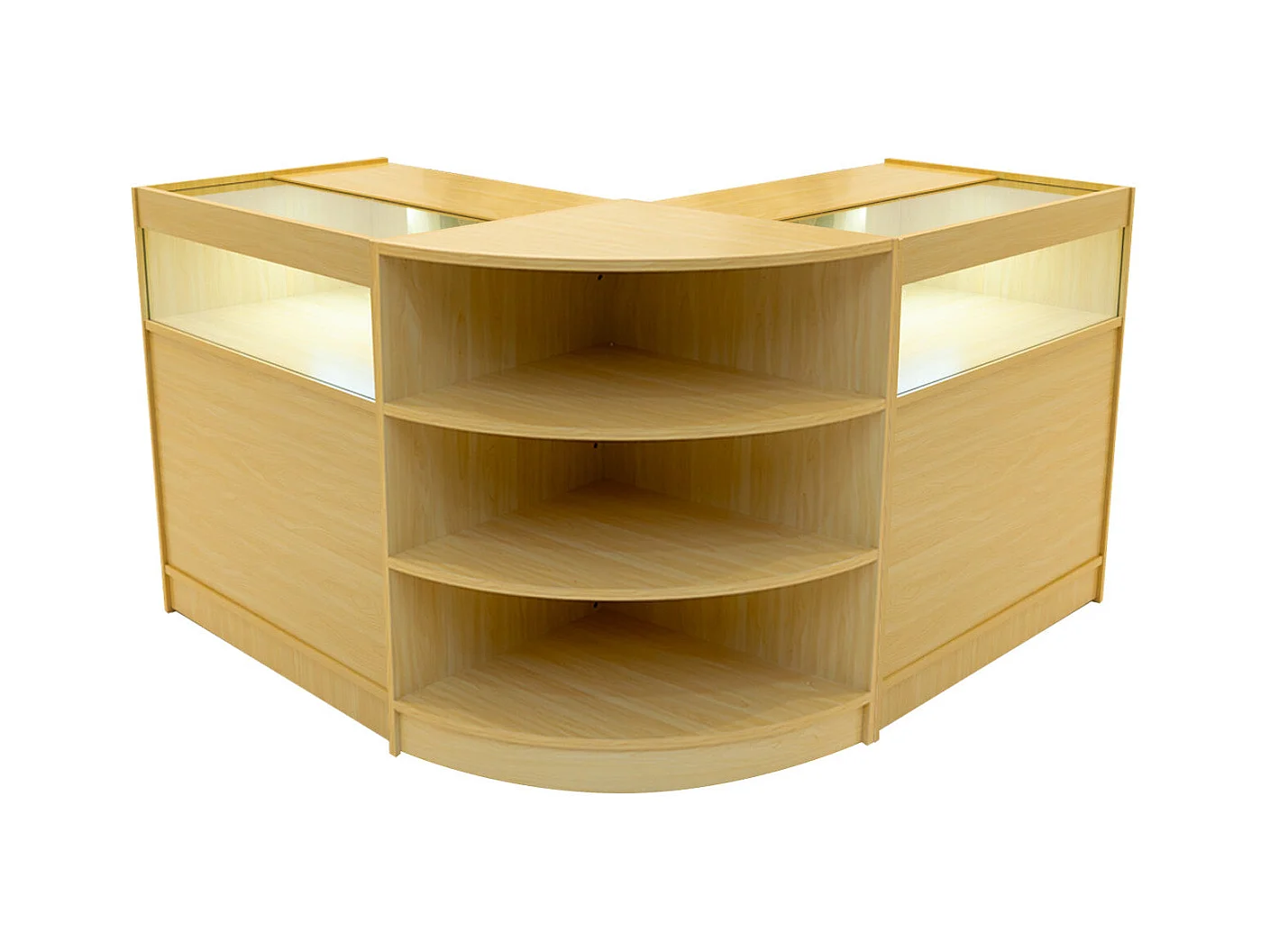 Comptoirs de Vente à LED Ensemble Theseus - Érable LM60, 2 x B900