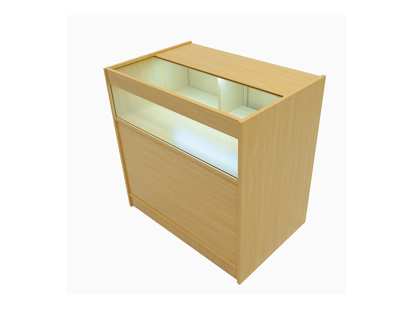 Comptoirs de Vente à LED Ensemble Theseus - Érable LM60, 2 x B900