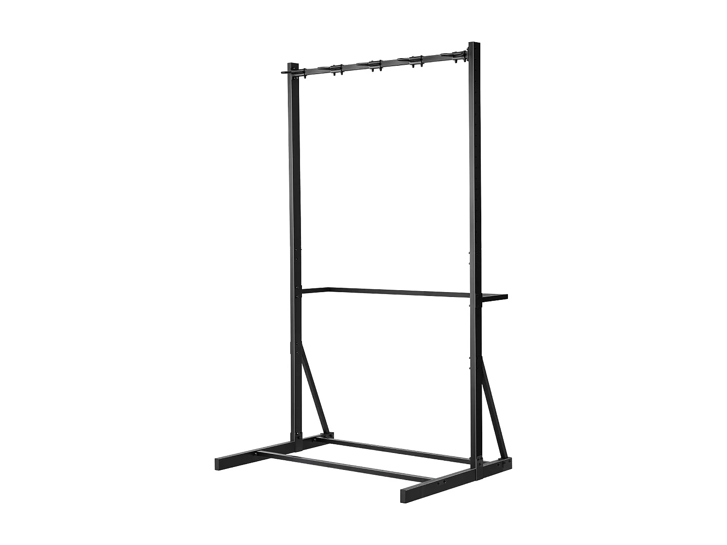 Fietsenstandaard SucceBuy 5 Fietsen Fietsendragers met 5 Robuuste Haken, Fietsopbergstandaard van Koolstofstaal, Verticale Fietsopbergstandaard voor Garage