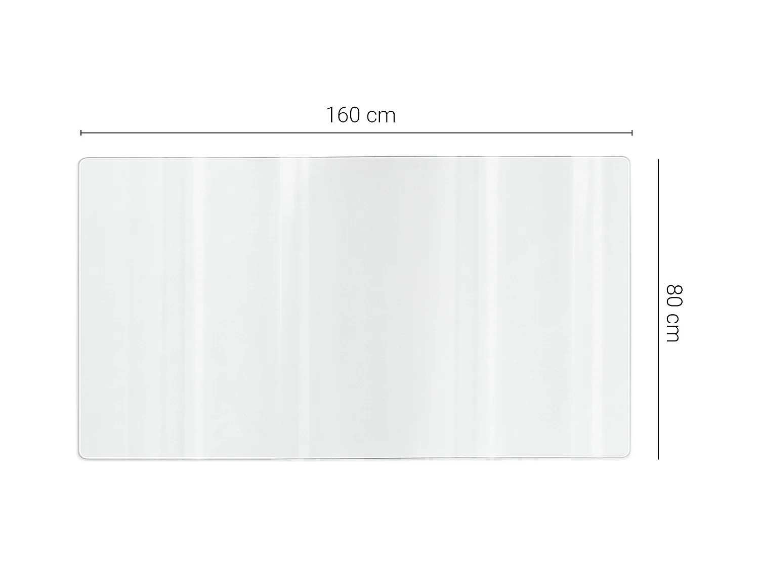 Desk Pad transparent aus PVC Tulup 160x80 - Unterlage aus PVC für Schreibtisch für Gamer großes Format