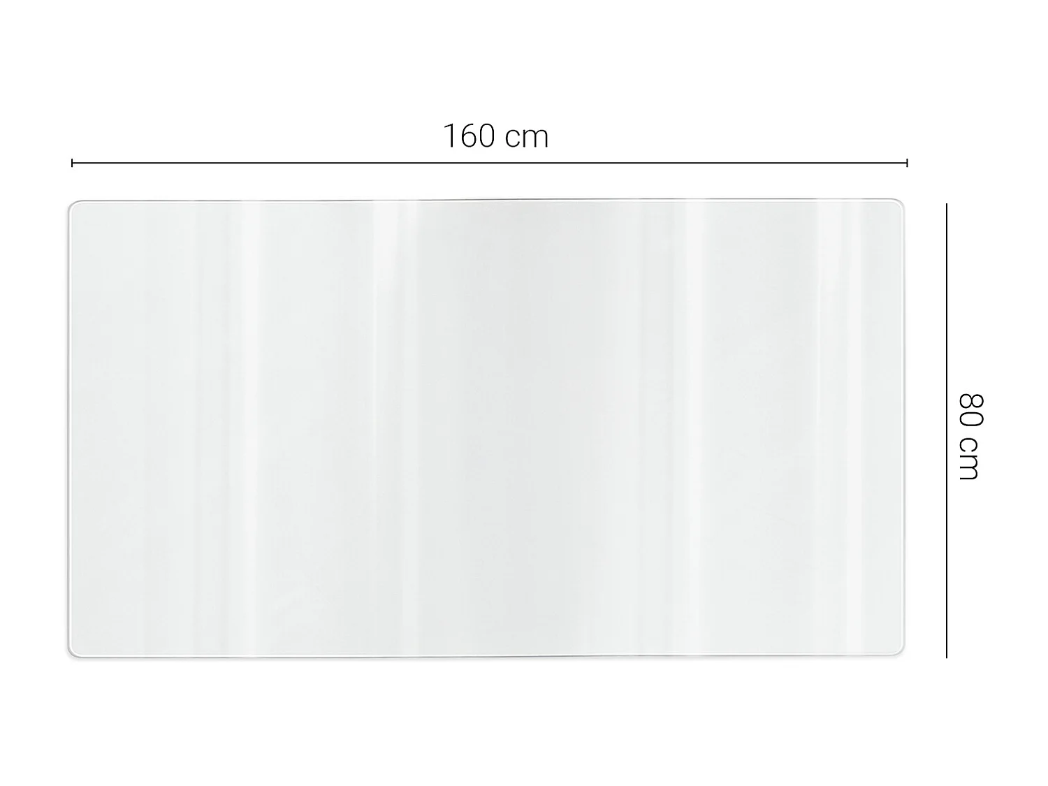 Desk Pad transparent aus PVC Tulup 160x80 - Unterlage aus PVC für Schreibtisch für Gamer großes Format