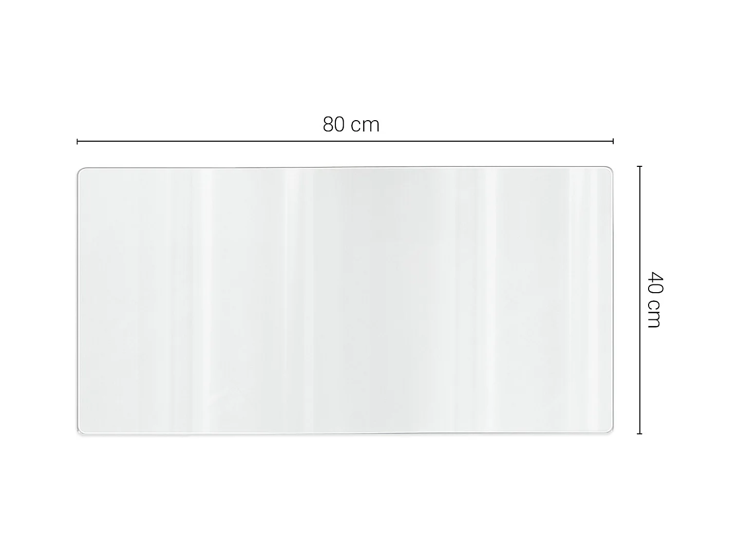 Schreibtischunterlage transparent rutschfest Tulup 80x40 - Schreibtischschutz aus PVC für Homeoffice
