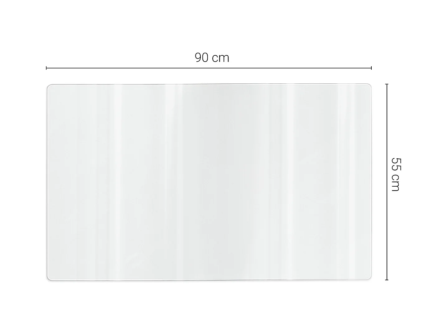 Schreibtischmatte durchsichtig wasserfest Tulup 90x55 - Rutschfeste PVC Matte für Homeoffice und Büro