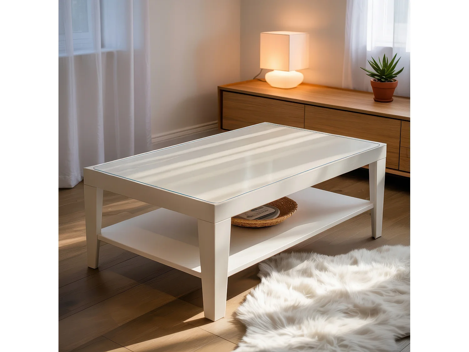 Schreibtischmatte durchsichtig wasserfest Tulup 90x55 - Rutschfeste PVC Matte für Homeoffice und Büro