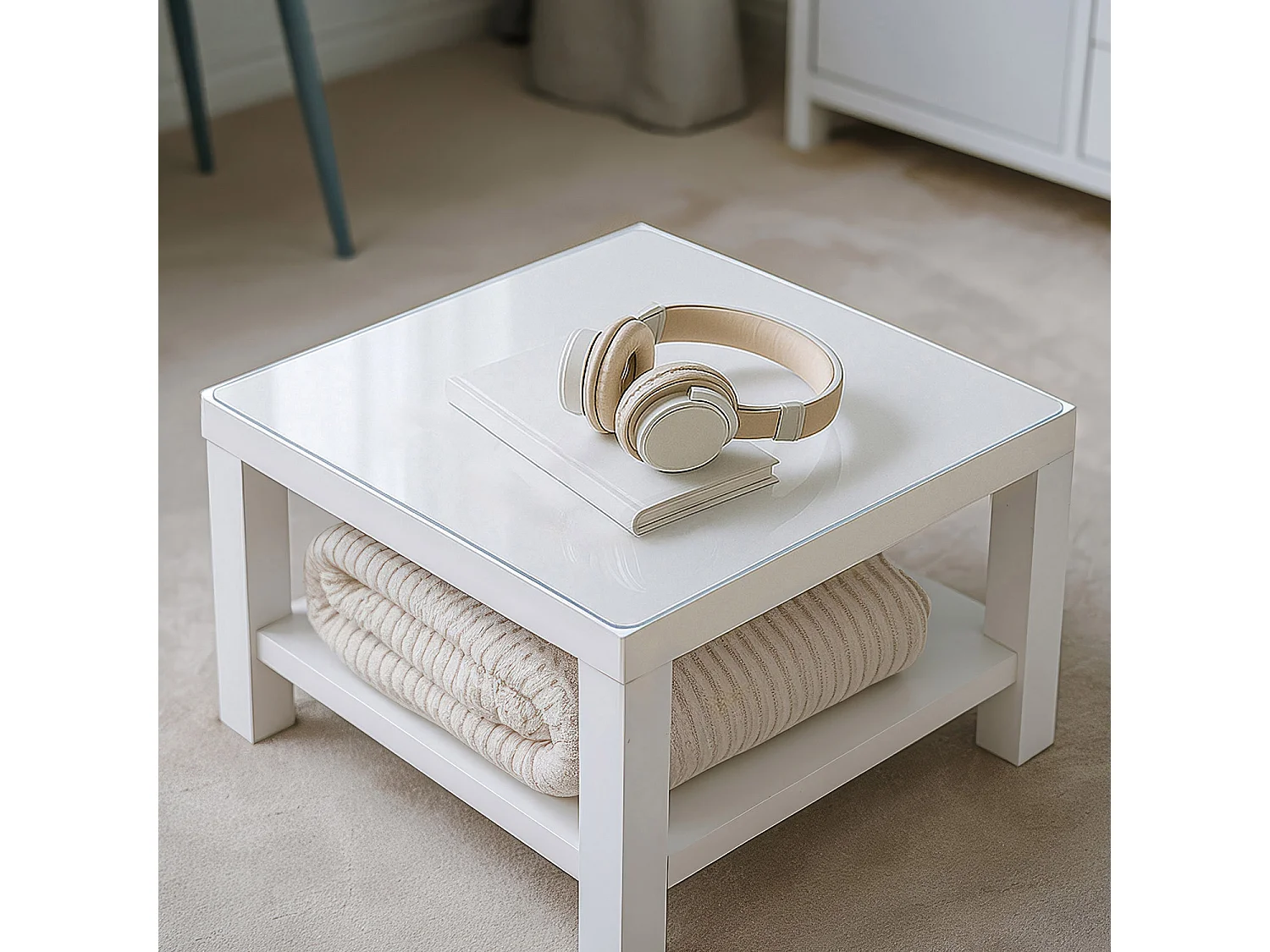 Schreibtischmatte durchsichtig wasserfest Tulup 90x55 - Rutschfeste PVC Matte für Homeoffice und Büro