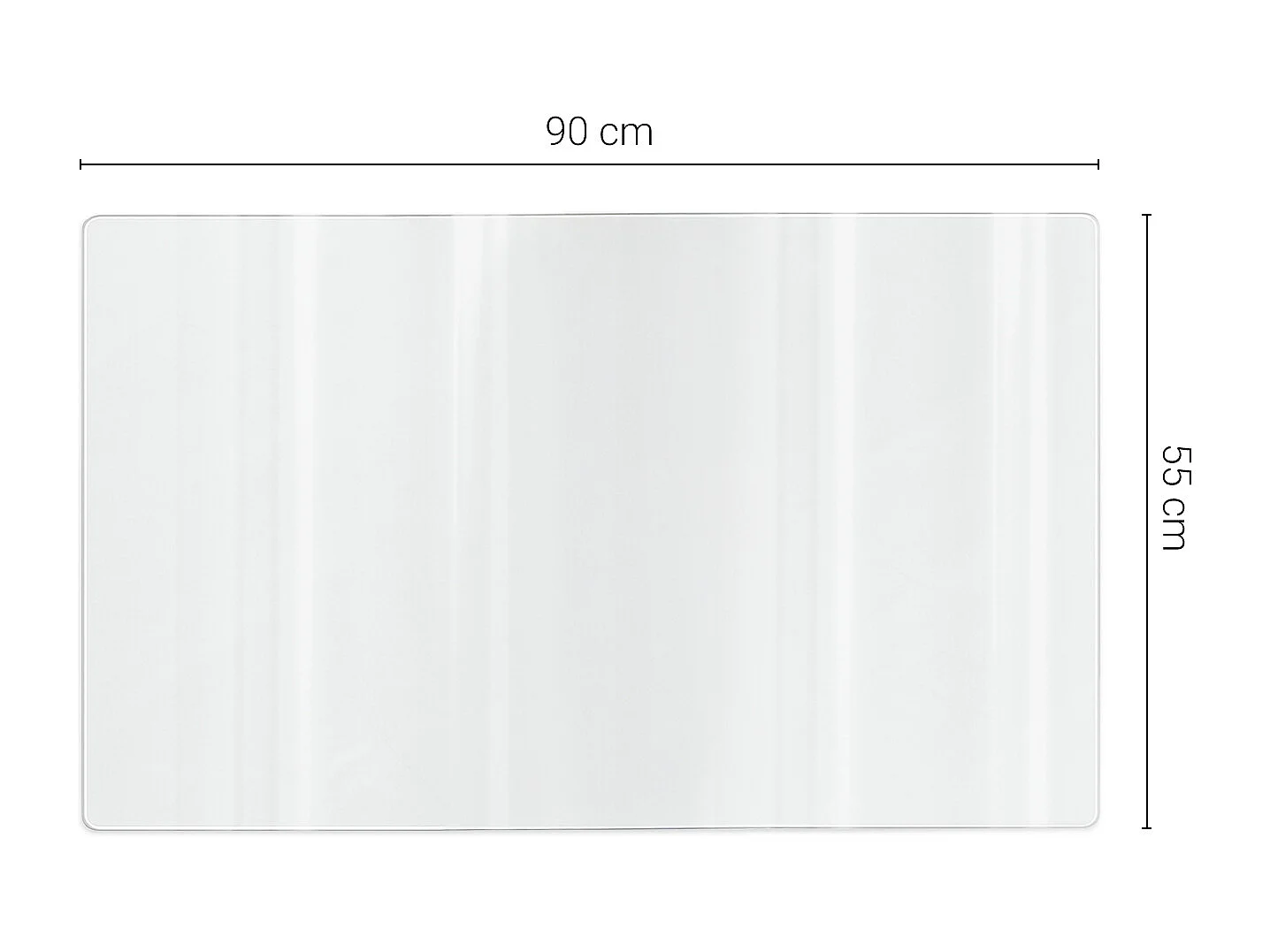 Schreibtischmatte durchsichtig wasserfest Tulup 90x55 - Rutschfeste PVC Matte für Homeoffice und Büro