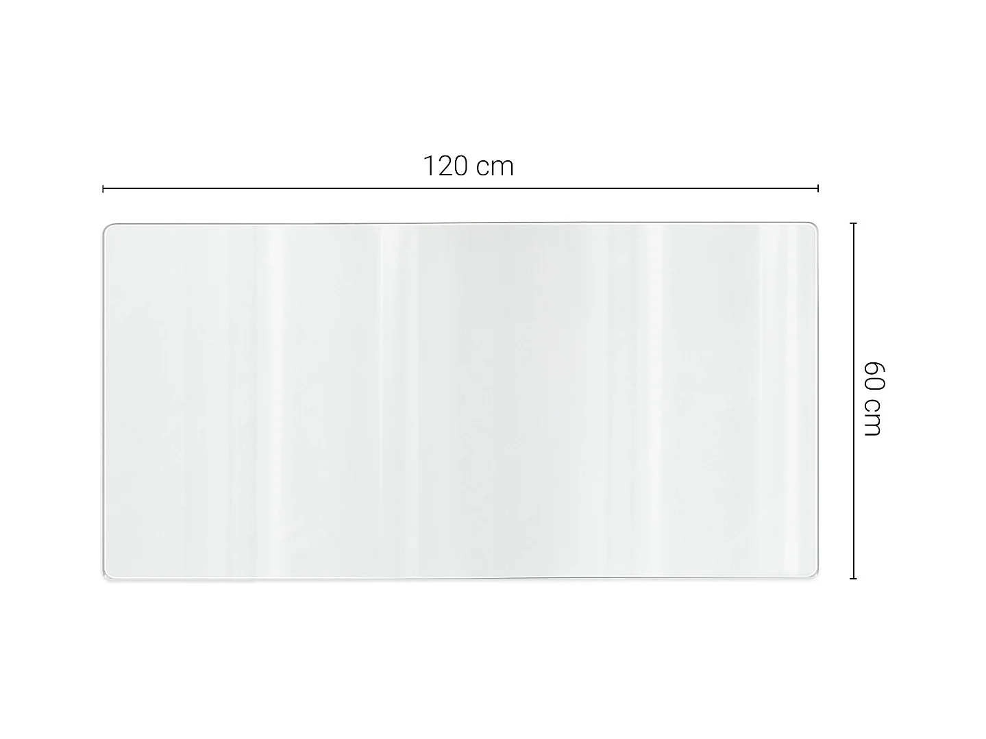 Desk Pad transparent wasserfest Tulup 120x60 - Rutschfester Schreibtischschutz für Homeoffice