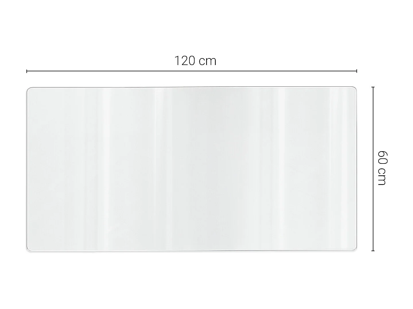 Desk Pad transparent wasserfest Tulup 120x60 - Rutschfester Schreibtischschutz für Homeoffice