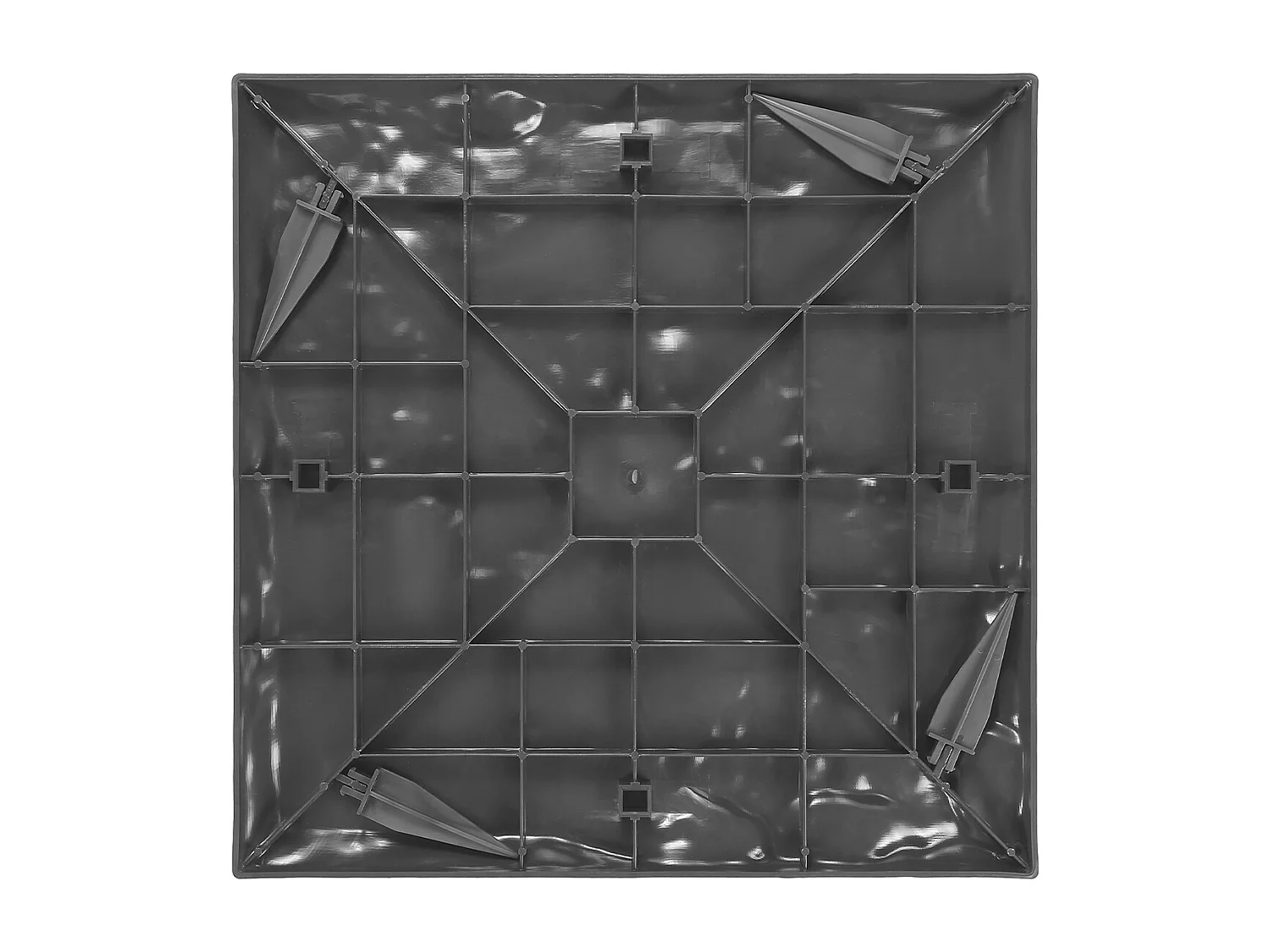Trittstenen Tuin SucceBuy, 8 PCS, Tuin Trittplaten, 39,5x39,5 cm, Natuursteen Uiterlijk van PC ABS Hars, Tegels voor Gras, Terras