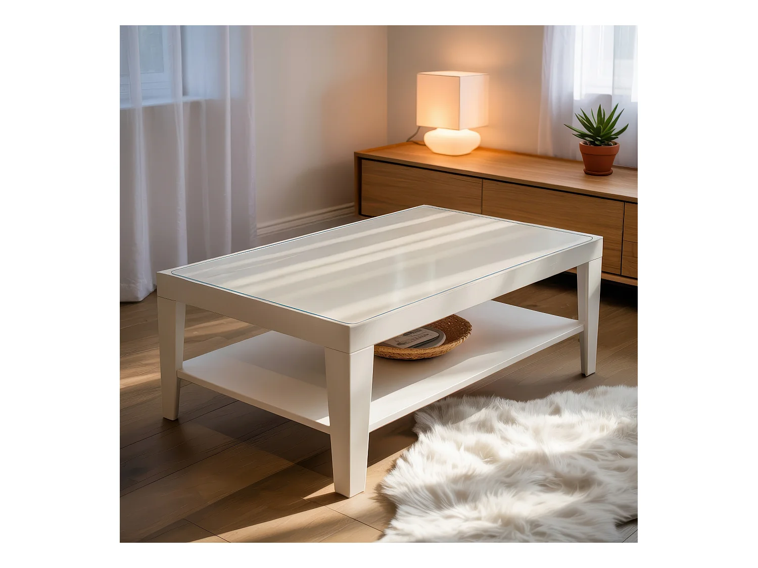 Schreibtischauflage transparent rutschfest Tulup 55x55 - Unterlage aus PVC für Schreibtisch