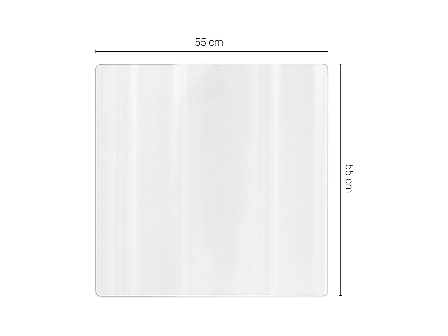 Schreibtischauflage transparent rutschfest Tulup 55x55 - Unterlage aus PVC für Schreibtisch