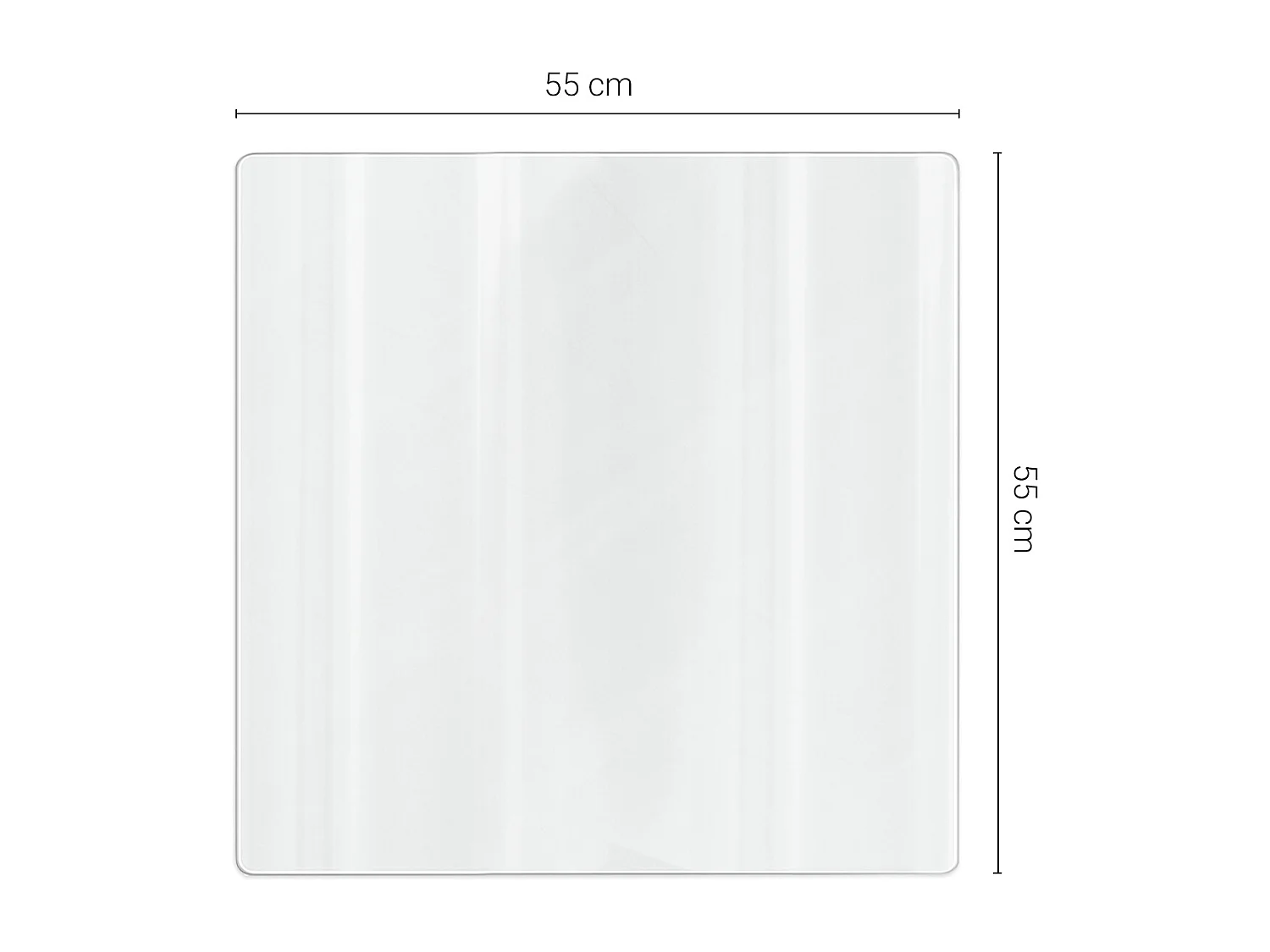 Schreibtischauflage transparent rutschfest Tulup 55x55 - Unterlage aus PVC für Schreibtisch