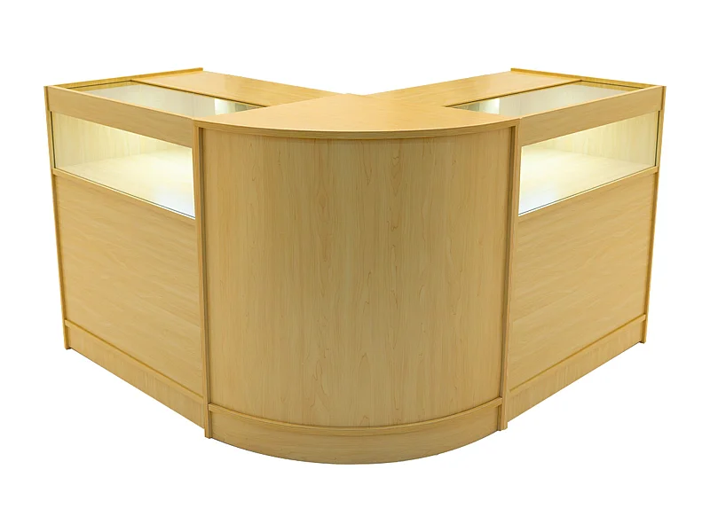 Iris LED Verkaufstheken-Set CM60 + B900 (2 Stück) – Ahorn