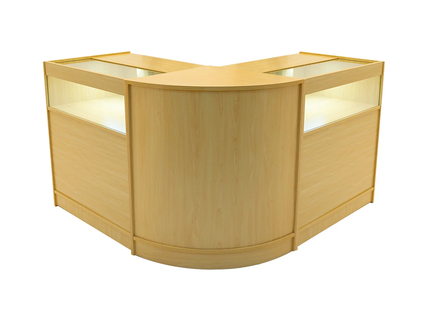 Iris LED Verkaufstheken-Set CM60 + B900 (2 Stück) – Ahorn