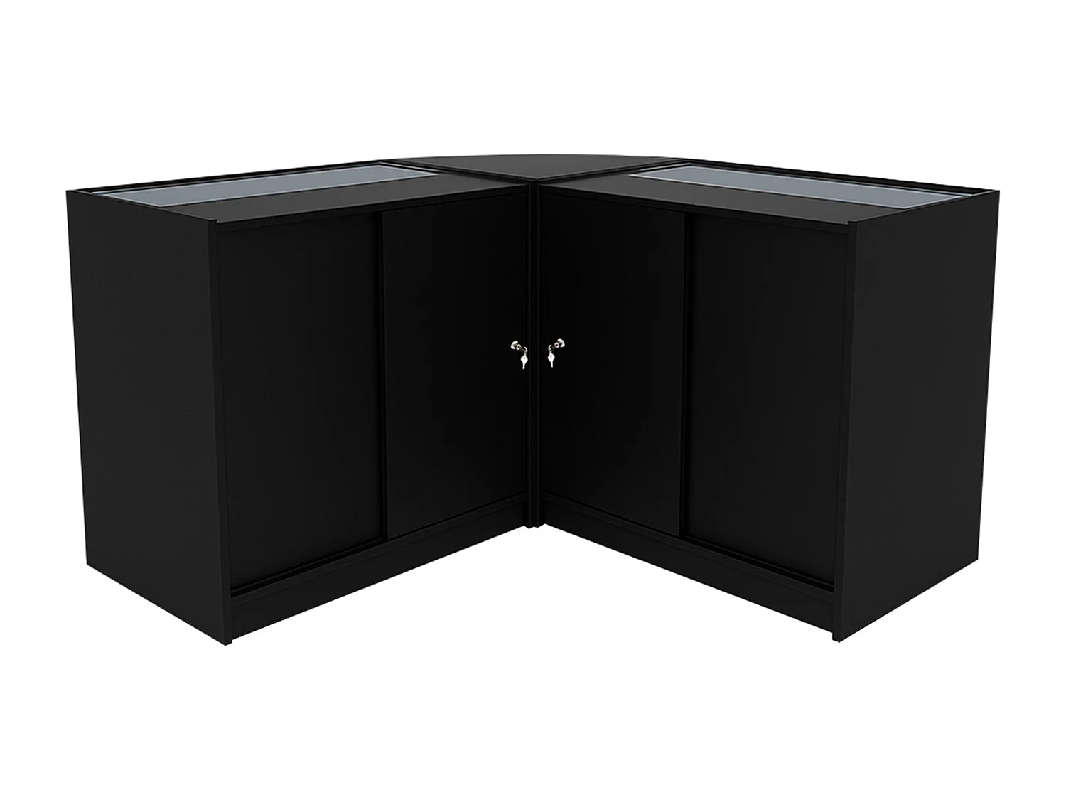 Comptoirs de Vente à LED Ensemble Iris - Noir CM60, 2 x B900