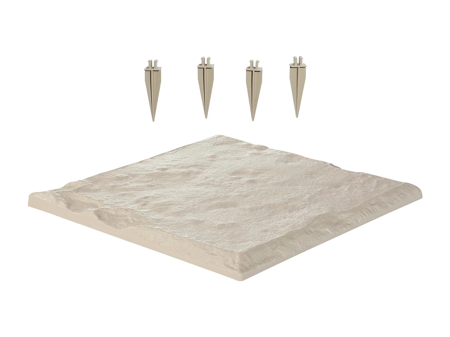 Pietre da Passo Giardino SucceBuy, 8 PCS, Lastre da Passo Giardino, 39,5x39,5 cm, Aspetto Pietra Naturale in Resina PC ABS, Piastrelle per Prato, Terrazza