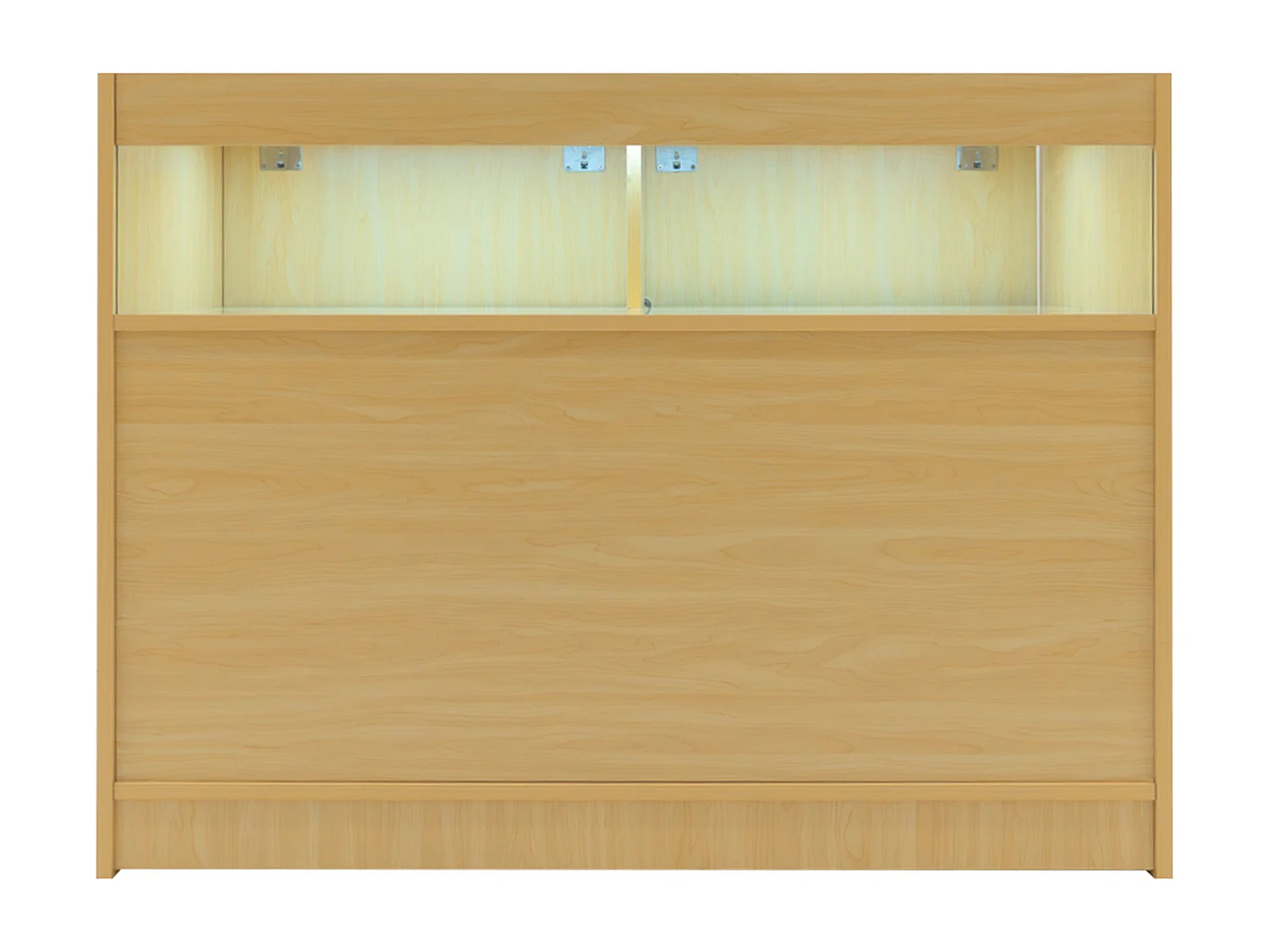 Set Banconi Negozio Iris LED B1200 CM60 Acero con Vetrina e Serratura