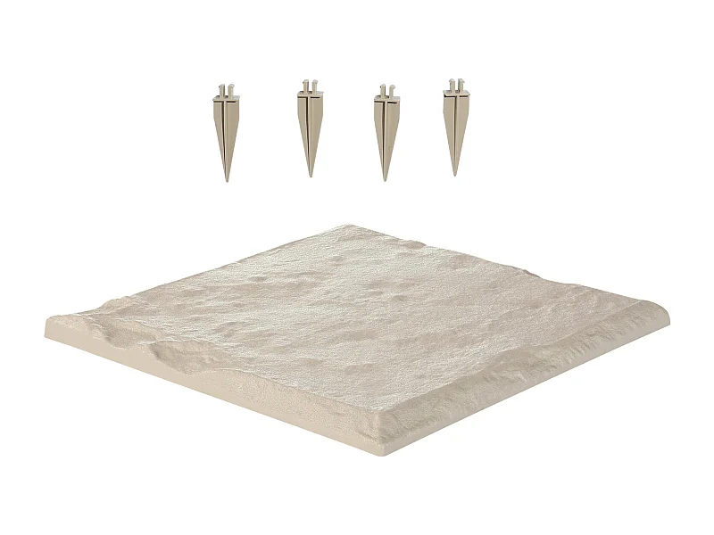 Piedras de Paso para Jardín SucceBuy, 16 PCS, Losas de Paso, 39,5x39,5 cm, Aspecto de Piedra Natural en Resina PC ABS, con Estacas de Suelo, Adoquines para Césped