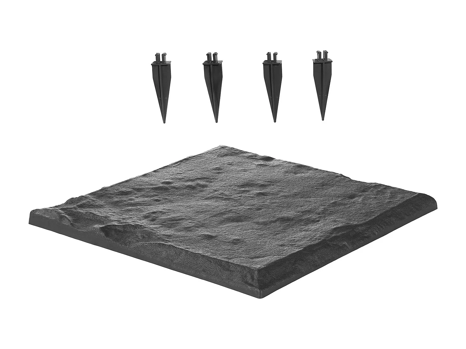 Pierres de Marche Jardin SucceBuy, 4 PCS, Dalles de Pas Jardin, 39,5x39,5 cm, Aspect Pierre Naturelle en Résine PC ABS, Pavés pour Pelouse, Terrasse