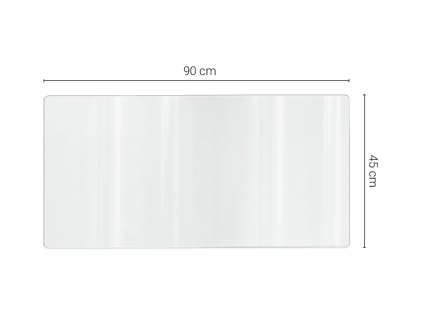 Schreibtischmatte durchsichtig wasserfest Tulup 90x45 - Rutschfeste Unterlage für Büro und Schreibtisch