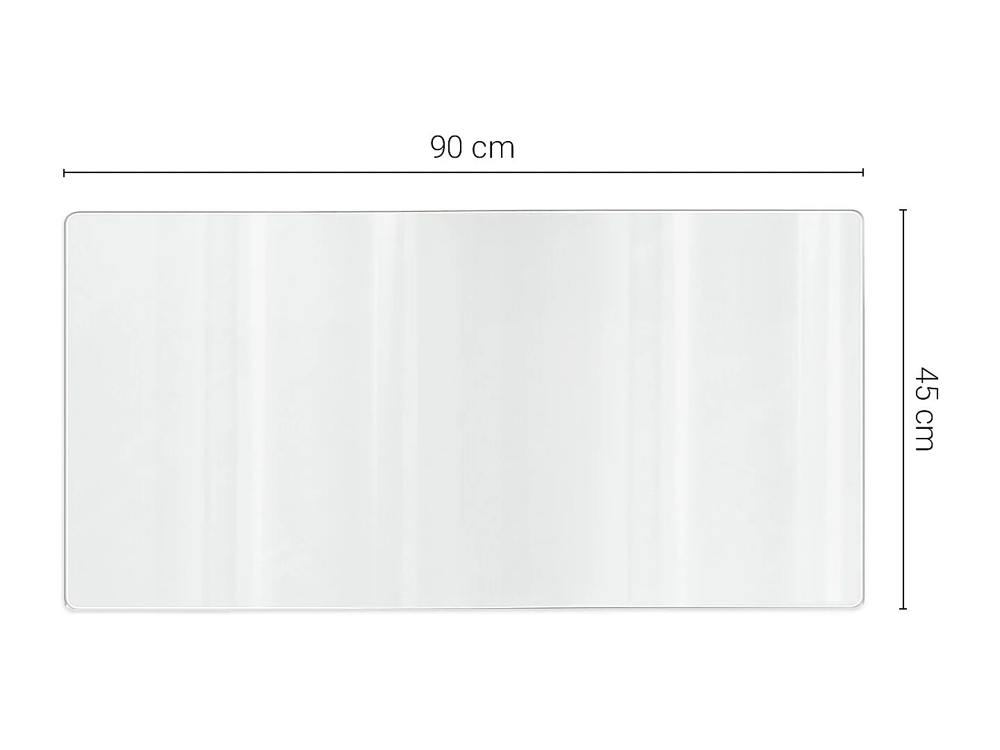Schreibtischmatte durchsichtig wasserfest Tulup 90x45 - Rutschfeste Unterlage für Büro und Schreibtisch