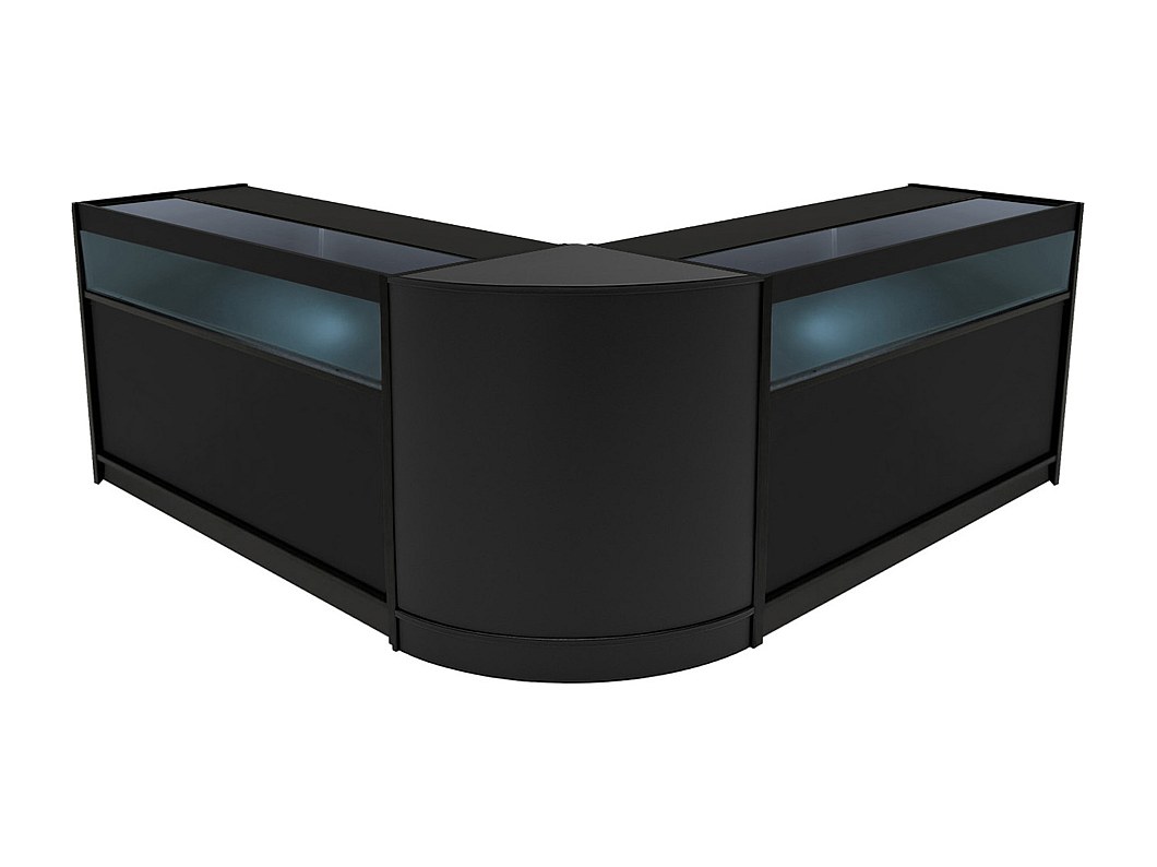 Comptoirs de Vente à LED Ensemble Iris - Noir CM60, 2 x B1500
