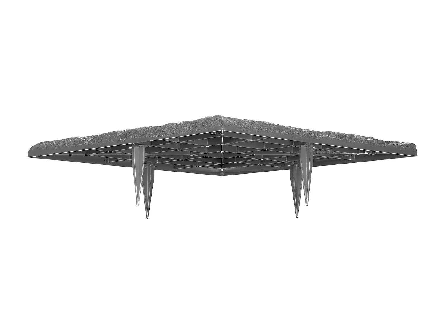 Pierres de Marche Jardin SucceBuy, 16 PCS, 39,5x39,5 cm, Aspect Pierre Naturelle en Résine PC ABS, avec Piquets de Sol, Pavés pour Pelouse, Terrasse, Gris