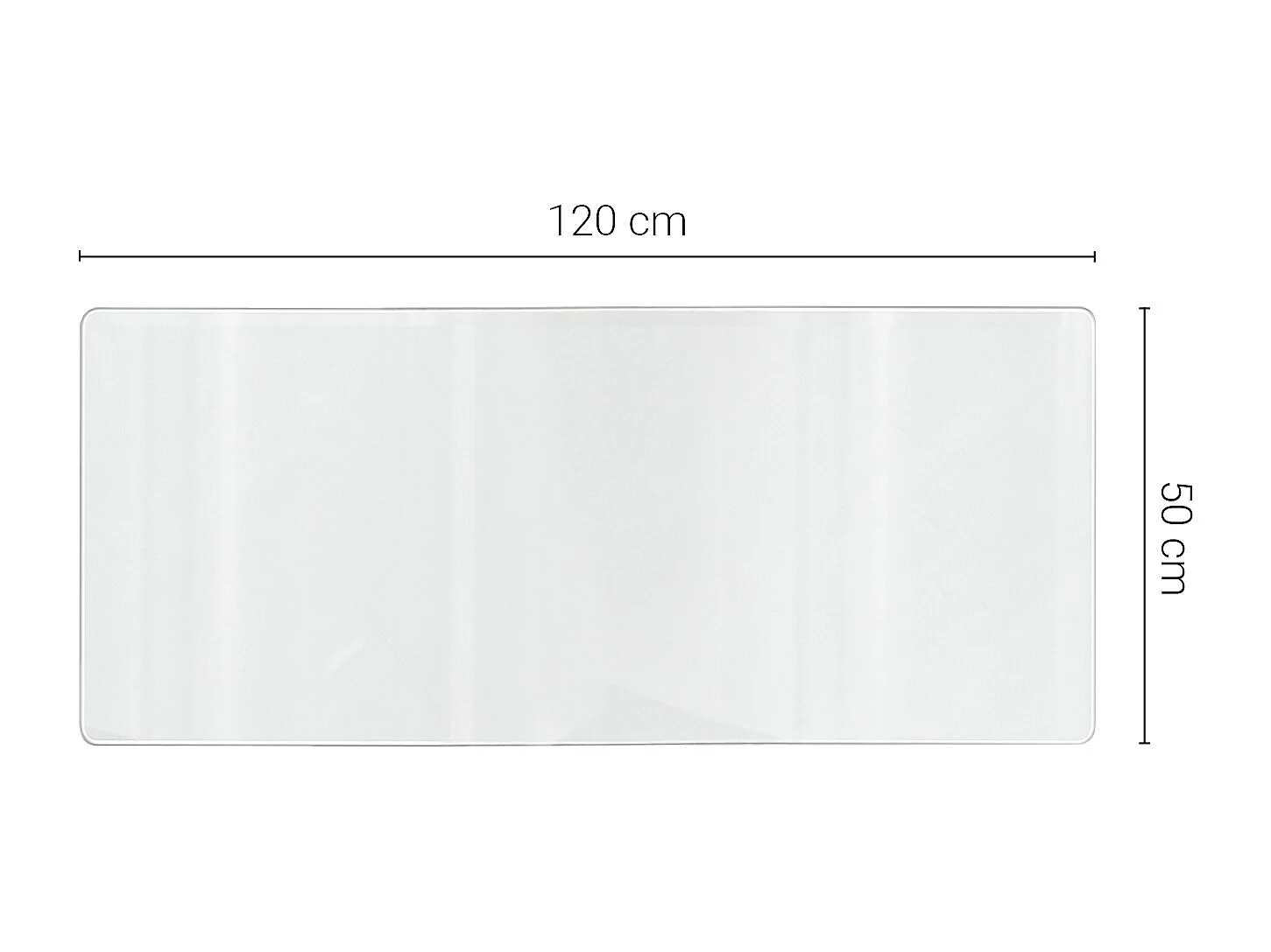 Sous-main de bureau transparent qualité supérieure Tulup 120x50 - Revêtement PVC antidérapant