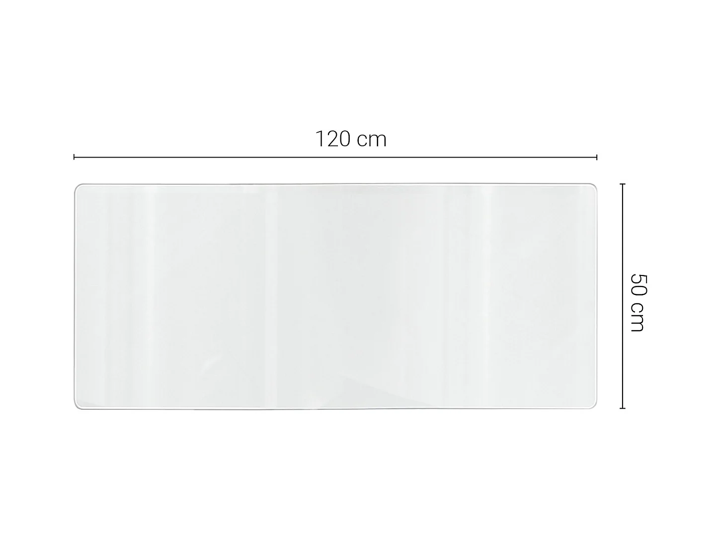 Schreibtischunterlage durchsichtig rutschfest Tulup 120x50 - Für den Schreibtisch aus PVC großes Format