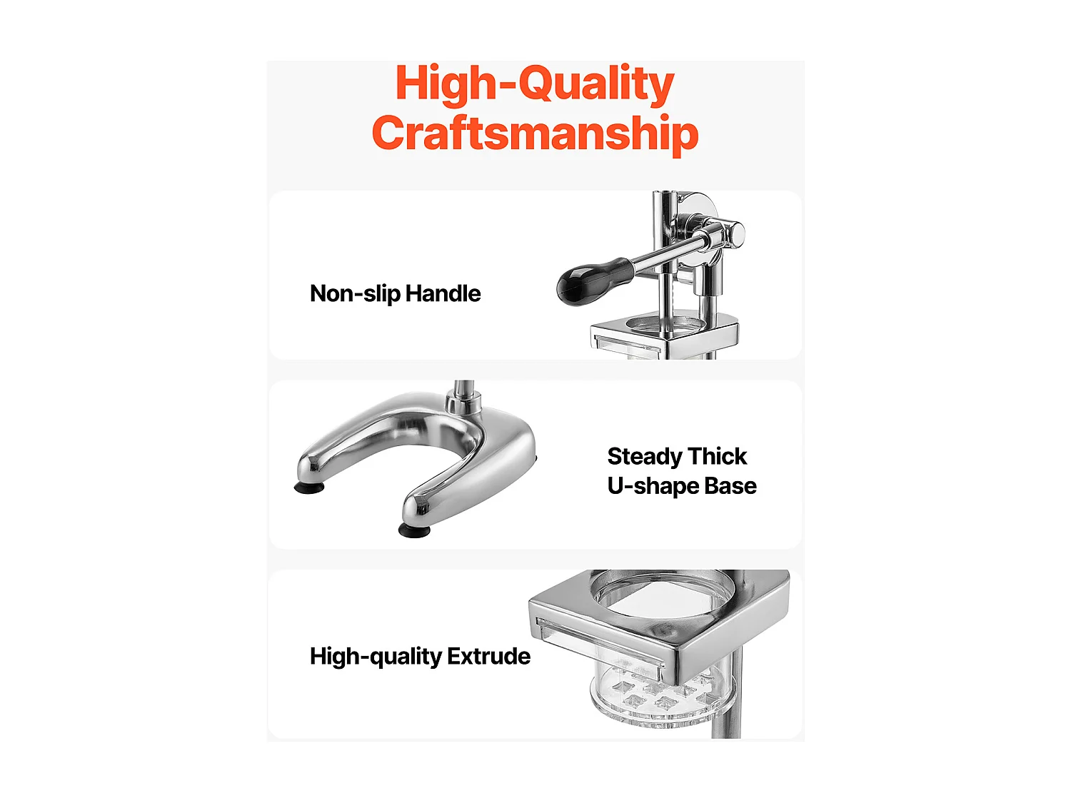 Cortador de Patatas Fritas SucceBuy Profesional, Exprimidor Manual de Patatas Fritas Largas, de Acero Inoxidable, para Cocina, Restaurante, Hogar