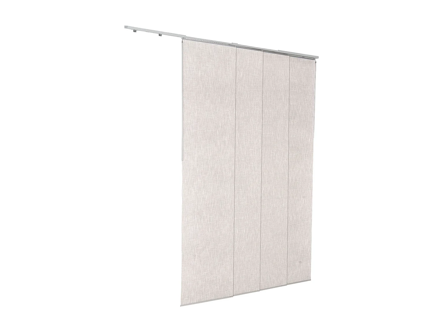 Tenda a Pannelli SucceBuy su Binario Estensibile, Larghezza 116-218 cm, Pannello Giapponese Verticale Regolabile fino a 243 cm di Altezza, Grigio Chiaro