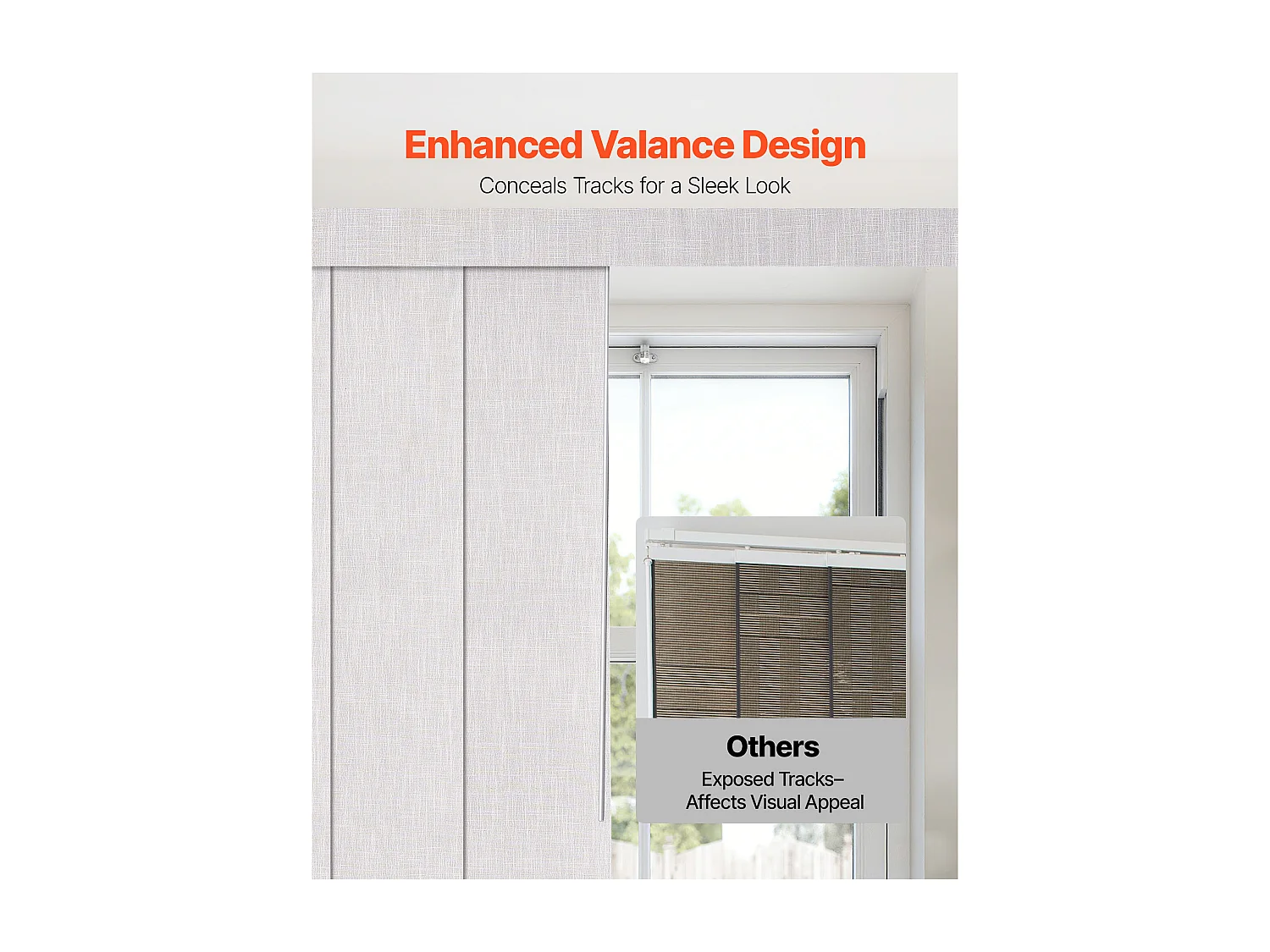 Tenda a Pannelli SucceBuy su Binario Estensibile, Larghezza 116-218 cm, Pannello Giapponese Verticale Regolabile fino a 243 cm di Altezza, Grigio Chiaro