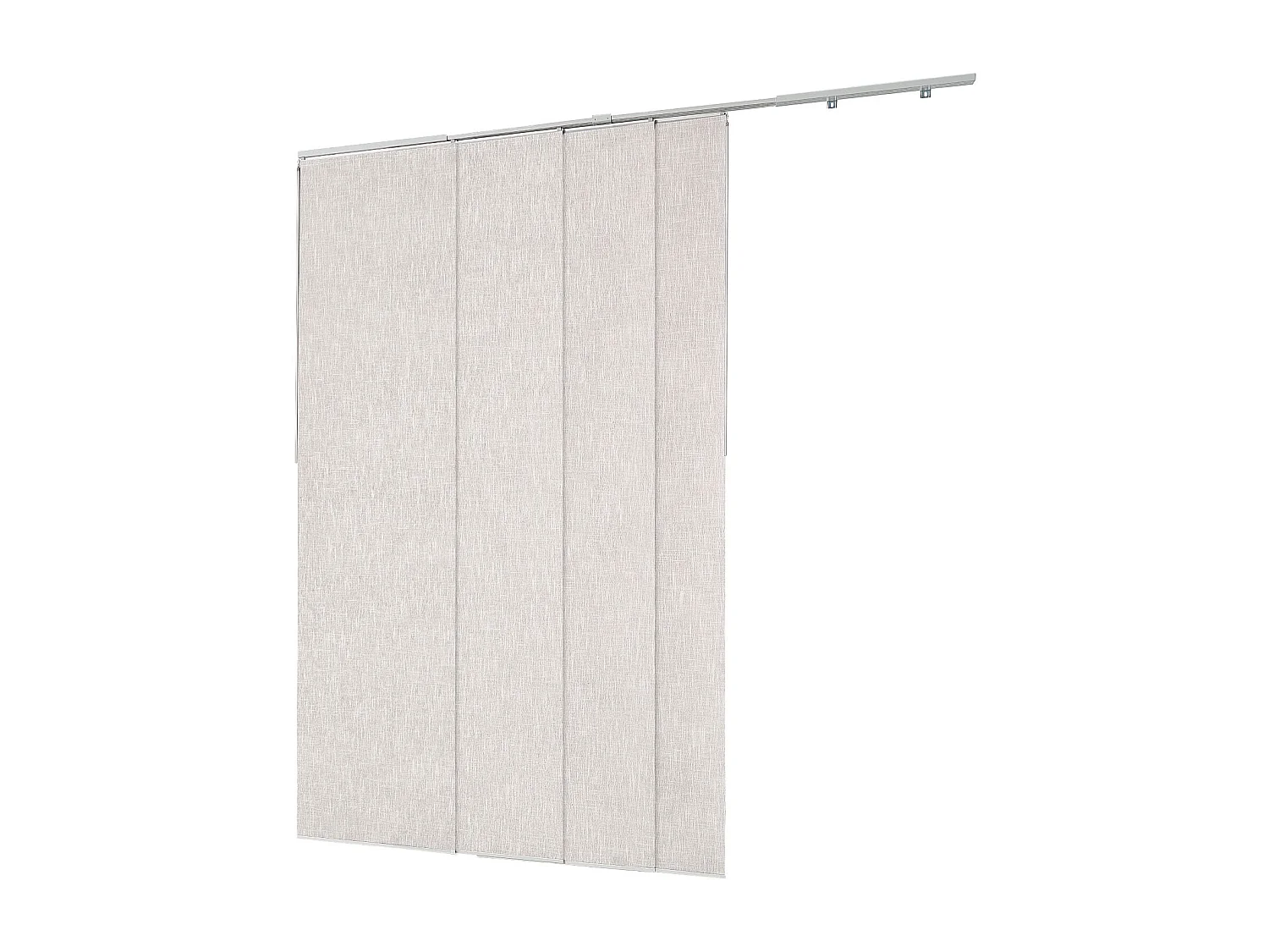 Tenda a Pannelli SucceBuy su Binario Estensibile, Larghezza 116-218 cm, Pannello Giapponese Verticale Regolabile fino a 243 cm di Altezza, Grigio Chiaro